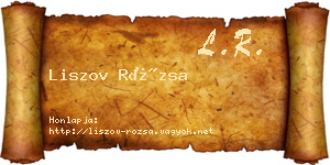 Liszov Rózsa névjegykártya